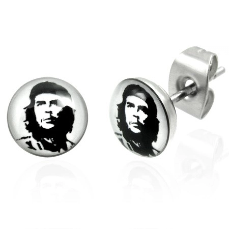 Oceľové náušnice Che Guevara 6.9 mm