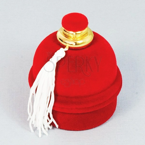 Darčeková krabička na prsteň - červený zamatový flakón