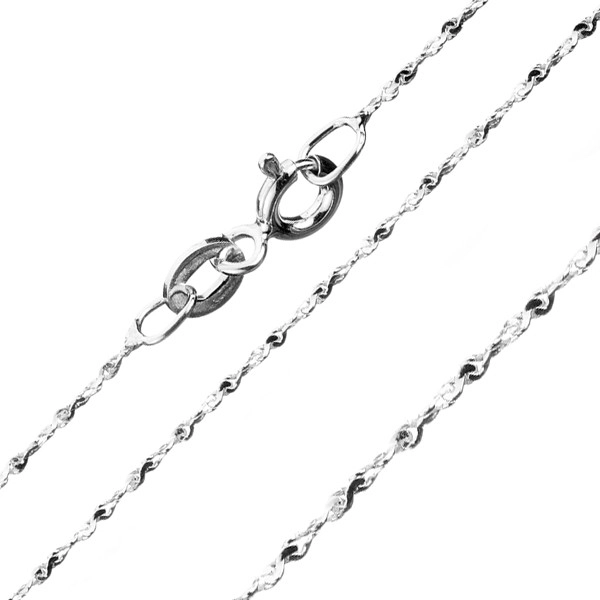 E-shop Šperky Eshop - Retiazka zo striebra 925 - lesklé vlnité články v špirále, 0,9 mm AB3.20