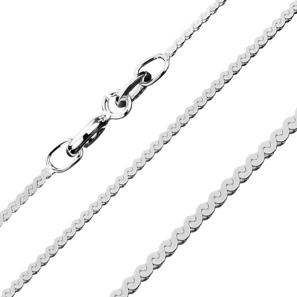 E-shop Šperky Eshop - Plochá strieborná retiazka 925 - rad esovitých článkov, 1,1 mm AB4.02