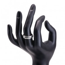Strieborný prsteň 925 - čierne gravírované zúbky