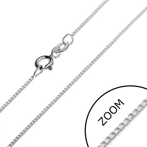 E-shop Šperky Eshop - Retiazka zo striebra 925 - kolmo uchytené lesklé kocky, 0,75 mm AA9.12