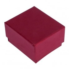 Červeno-hnedá krabička na prsteň s perleťovým leskom