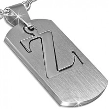 Prívesok z ocele - známka s písmenom "Z", dvojdielna