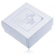 Perleťovobiela darčeková krabička - holubica, kalich, džbán