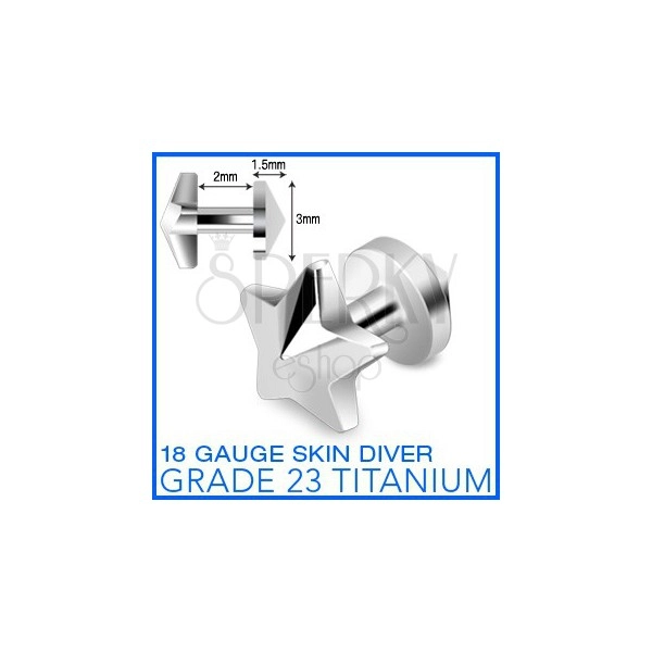 Titánový implantát "skin diver" s hviezdičkou