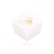 Darčeková krabička bielej farby, zlatá holubica, džbán a kalich