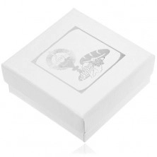 Biela darčeková krabička so strieborným motívom 1. svätého prijímania
