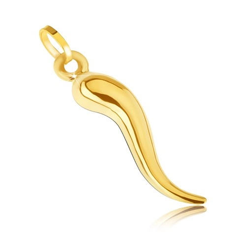 Ligotavý prívesok zo žltého 14K zlata - zvlnený trojrozmerný hadík 