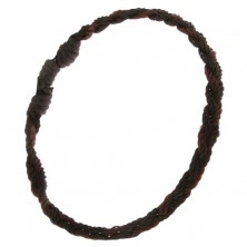 Vrkočovo pletený náramok z čiernych a čokoládových šnúrok