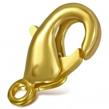 Karabínka zlatej matnej farby, 10 mm