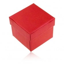 Darčeková krabička na prsteň a náušnice, červená farba s perleťovým leskom