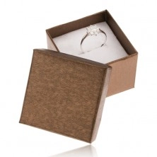 Matná krabička na prsteň, náušnice a prívesok v bronzovom odtieni