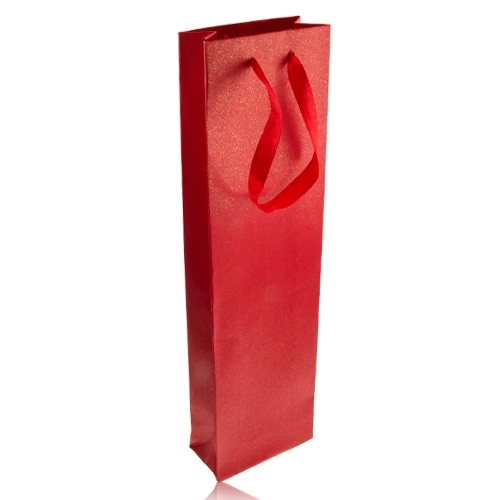 E-shop Šperky Eshop - Červená podlhovastá taška na darček, lesklé červené stužky Y32.12
