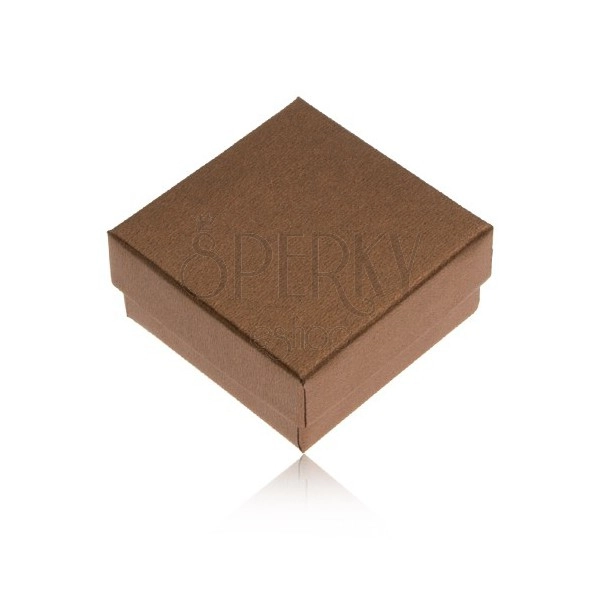 Darčeková krabička na prsteň a náušnice v bronzovej farbe