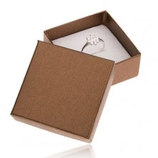 Darčeková krabička na prsteň a náušnice v bronzovej farbe