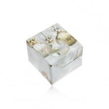 Papierová krabička na darček - prsteň, náušnice alebo prívesok, vianočný motív