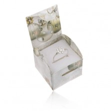 Papierová krabička na darček - prsteň, náušnice alebo prívesok, vianočný motív