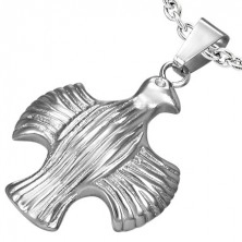 Prívesok z ocele - orol s roztiahnutými krídlami