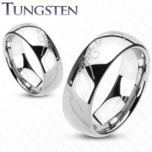 Tungstenová obrúčka striebornej farby, motív Pána prsteňov, 6 mm