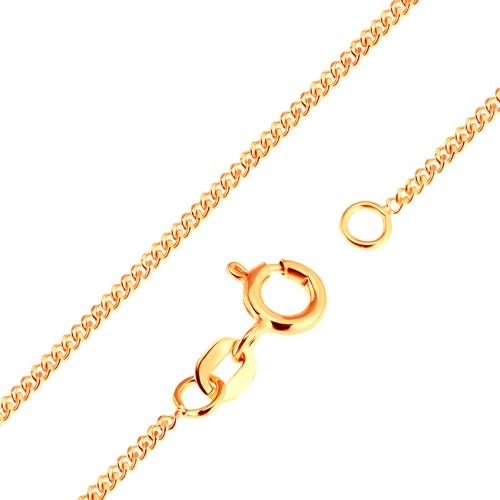 E-shop Šperky Eshop - Retiazka v žltom 18K zlate - husto spájané ploché oválne očká, 500 mm S3GG171.03