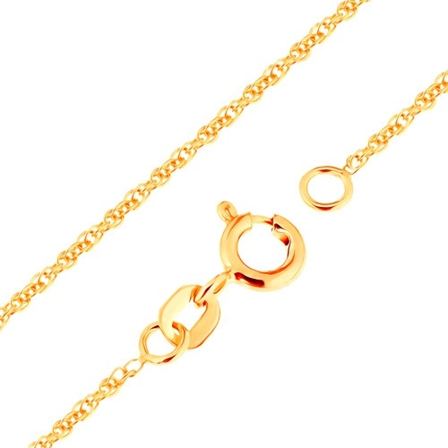E-shop Šperky Eshop - Retiazka v žltom zlate 375 - prepojené oválne očká, 500 mm S3GG171.09
