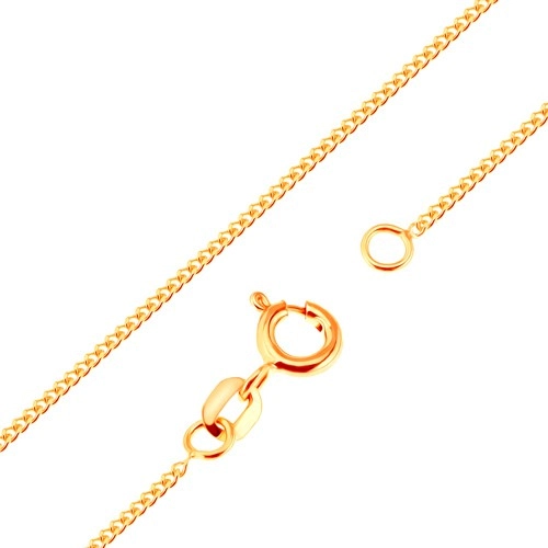 E-shop Šperky Eshop - Retiazka zo žltého 9K zlata - husto spájané ploché oválne očká, 500 mm S2GG171.15