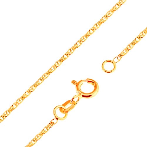 E-shop Šperky Eshop - Ligotavá retiazka zo žltého 18K zlata - ligotavé prepojené oválne očká, 500 mm S3GG172.13