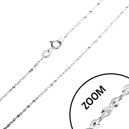 E-shop Šperky Eshop - Strieborná retiazka 925, špirála z esovitých článkov, šírka 1,3 mm, dĺžka 460 mm AC17.07