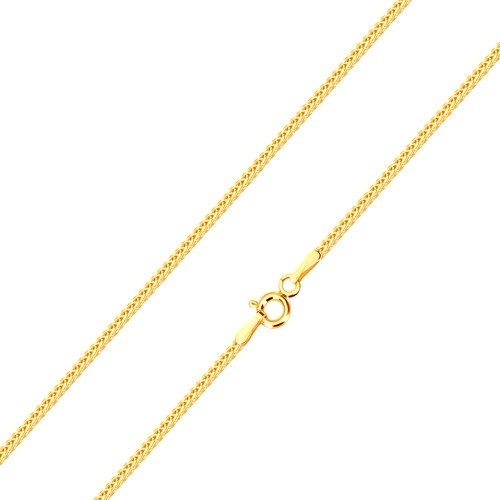 E-shop Šperky Eshop - Jemná retiazka zo žltého 14K zlata, línia šikmo napájaných očiek, 500 mm S3GG99.32