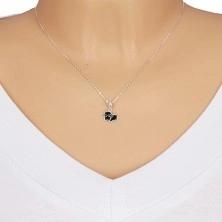 Strieborný náhrdelník 925 - čierna ovca, ligotavá retiazka z oválnych očiek