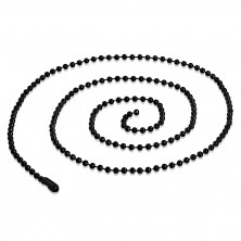 Oceľová retiazka čiernej farby - guličky oddelené krátkymi paličkami, 2,5 mm