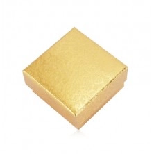 Darčeková krabička na dva prstene alebo náušnice - popínavá rastlina, zlatá farba