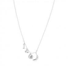 Strieborný 925 náhrdelník - prívesky s motívom "I love you to the moon and back"