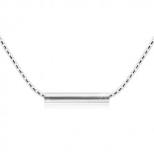 Strieborný 925 náhrdelník - jemná retiazka z husto napájaných očiek, rúrka