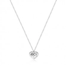 Strieborný náhrdelník 925 - súmerné srdiečko, púpava vo vetre, nápis "Mom"
