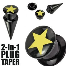 Plug a taper čierny  STAR