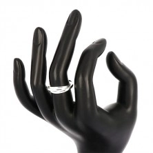 Trojitý prsteň zo striebra 925 - úzke prepojené prstence s lesklým povrchom