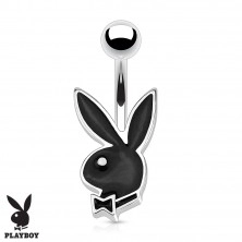 Piercing do brucha z chirurgickej ocele - zajačik Playboy, rôzne farby, 10 mm