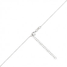 Ródiovaný náhrdelník zo striebra 925 - motív "I love U" tvorený písmenami "I" a "U" a srdiečkom