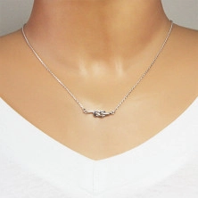 Strieborný 925 náhrdelník - lesklý a hladký symbol nekonečna