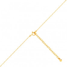 Zlatý 14k náhrdelník - lodička vykladaná čírymi zirkónikmi
