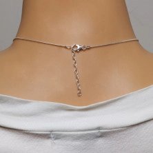 Strieborný 925 náhrdelník - retiazka s hadím motívom, guličky rôznych veľkostí 