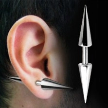 Piercing do ucha činka - Barbell s hrotmi basic, rôzne veľkosti