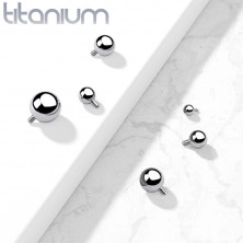 Titánový náhradný diel do implantátu, gulička, strieborná farba, závit 1,2 mm