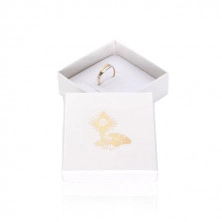 Perleťovobiela krabička na šperk - motív 1. svätého prijímania zlatej farby