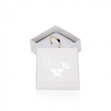 Lesklá darčeková krabička perleťovobielej farby - kalich, džbán, holubica, strieborné farebné prevedenie
