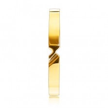 Zlatá 9K obrúčka - prsteň s dvoma zárezmi a hladkými ramenami