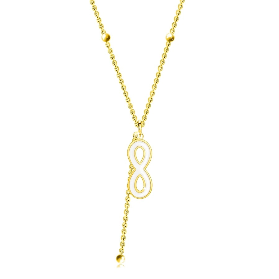 Strieborný 925 náhrdelník - zlatá farba, symbol \