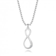 Strieborný 925 náhrdelník - diamant, armádna retiazka, symbol Infinity